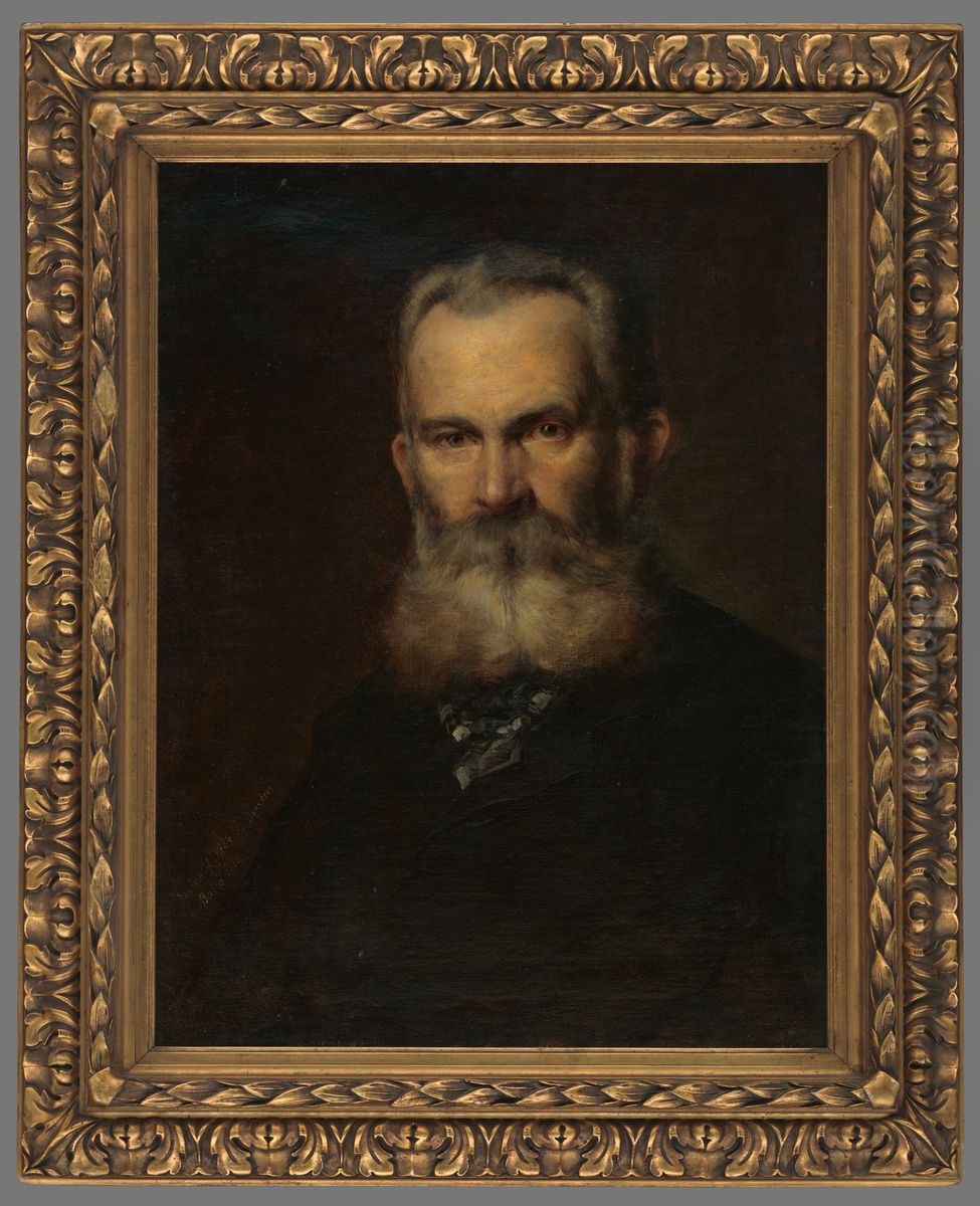 Podobizen maliara Teodora Boemma Oil Painting by Ede Ballo