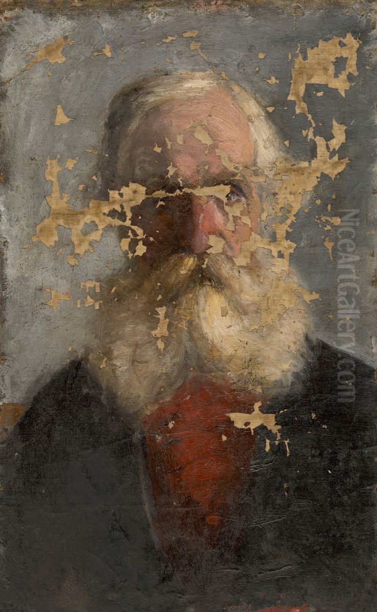 Studia belovlaseho starca s bradou Oil Painting by Laszlo Mednyanszky