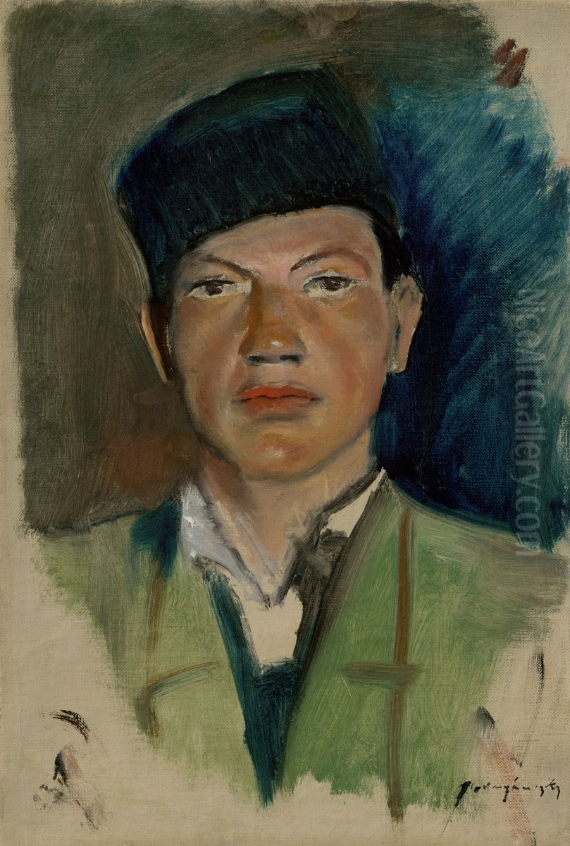 Zasneny chlapec Oil Painting by Laszlo Mednyanszky