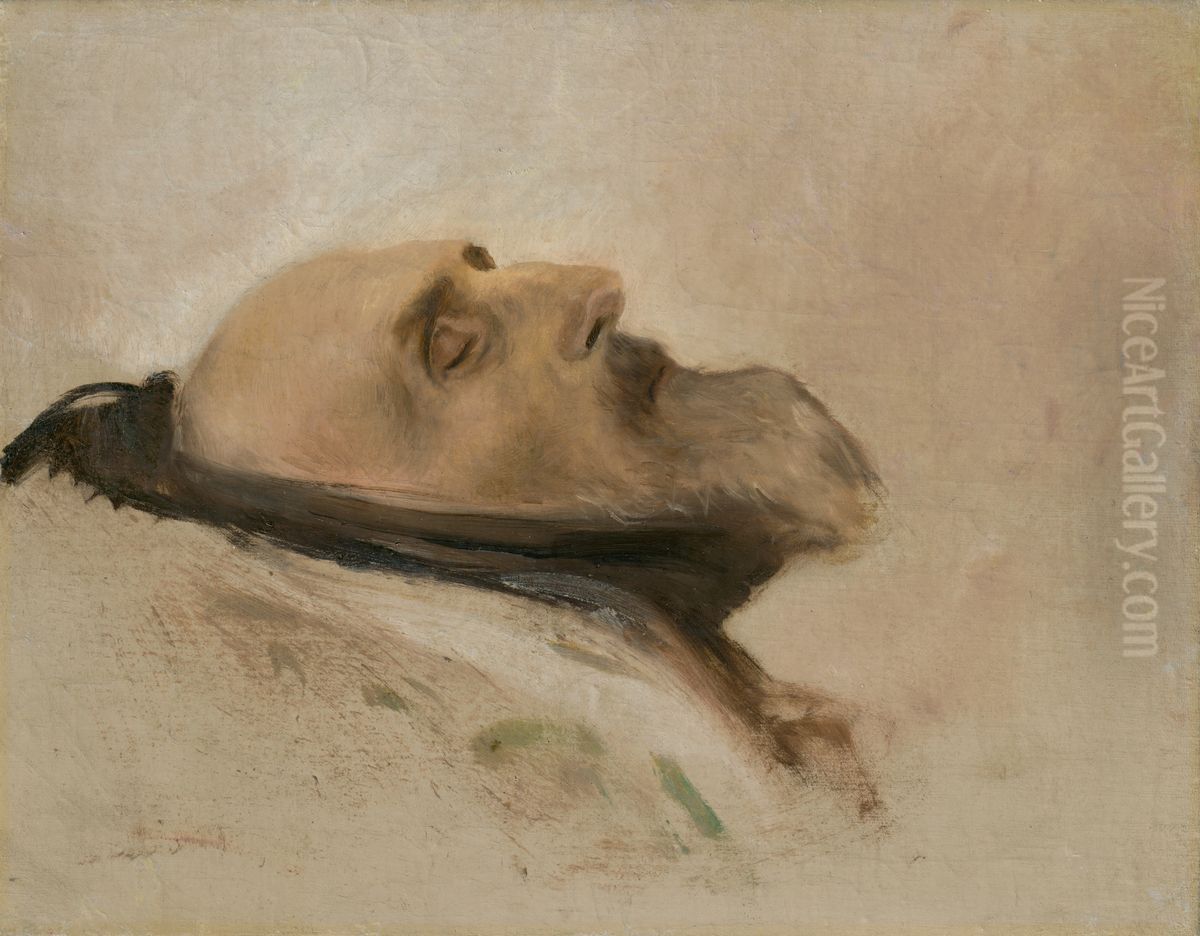 Hlava mrtveho otca Oil Painting by Laszlo Mednyanszky