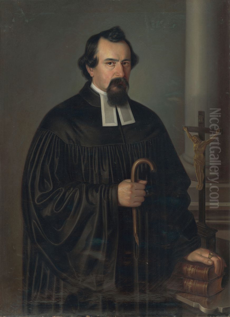 Michal Miloslav Hodza, narodny buditel Oil Painting by Peter Michal Bohun