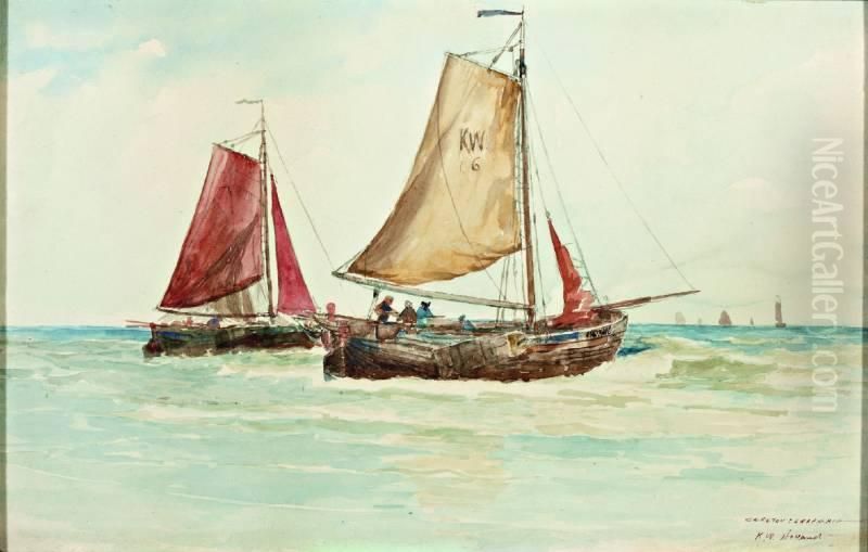 De 'katwijk 16' In De Branding Oil Painting by Carlton Theodore Chapman