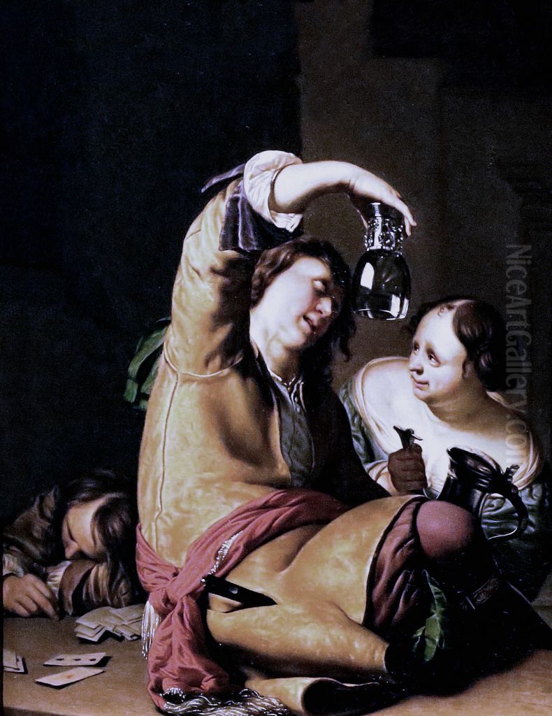 The Empty Glass Oil Painting by Frans van Mieris