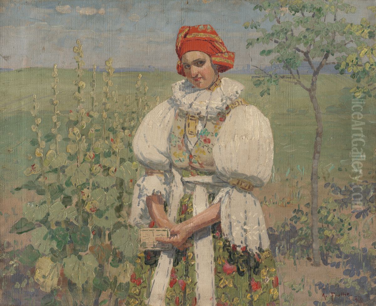 Listok od mileho. Oil Painting by Antos Frolka