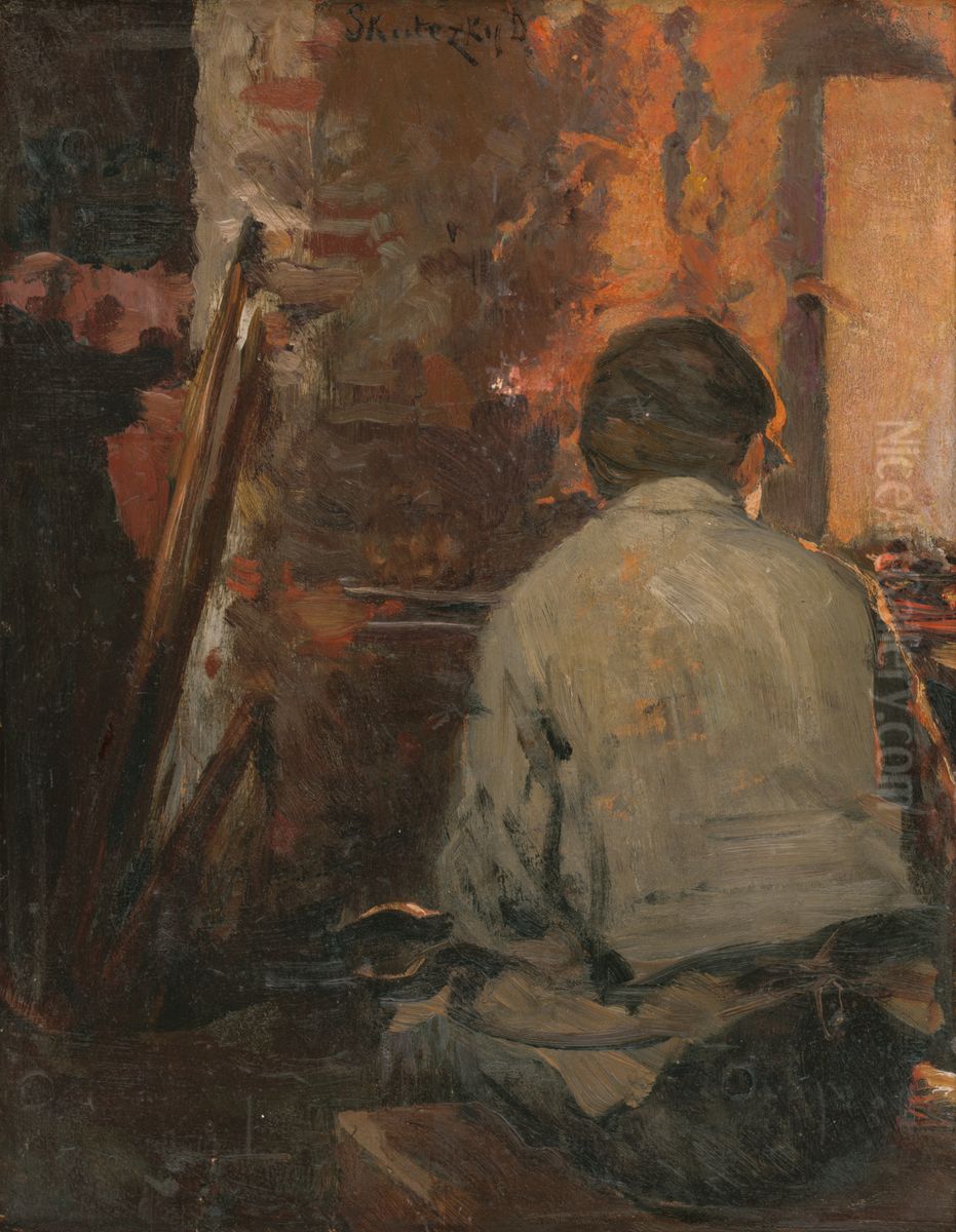 Pri vyhni Oil Painting by Dome Skuteczky