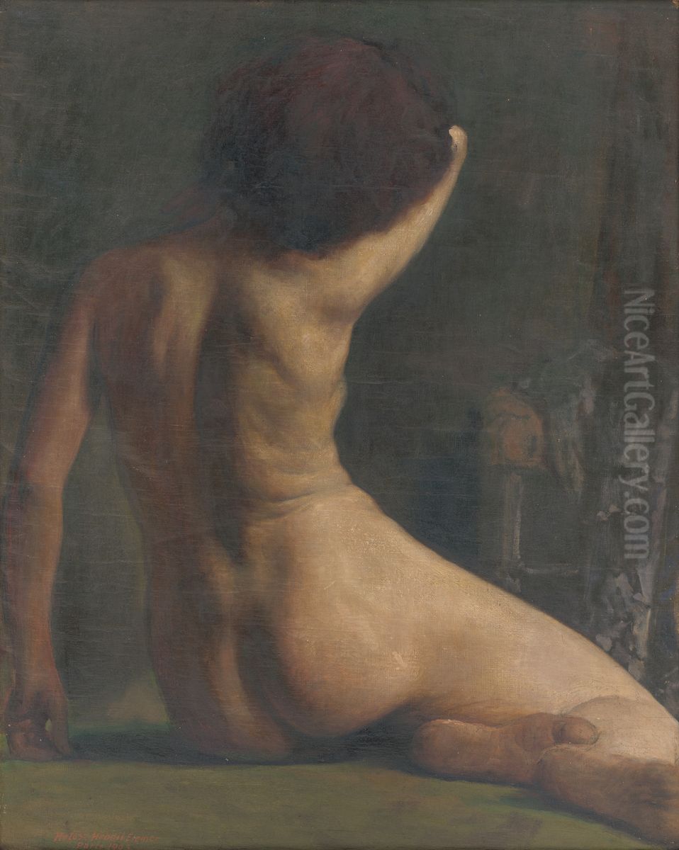 Akt Oil Painting by Elemir Halasz-Hradil