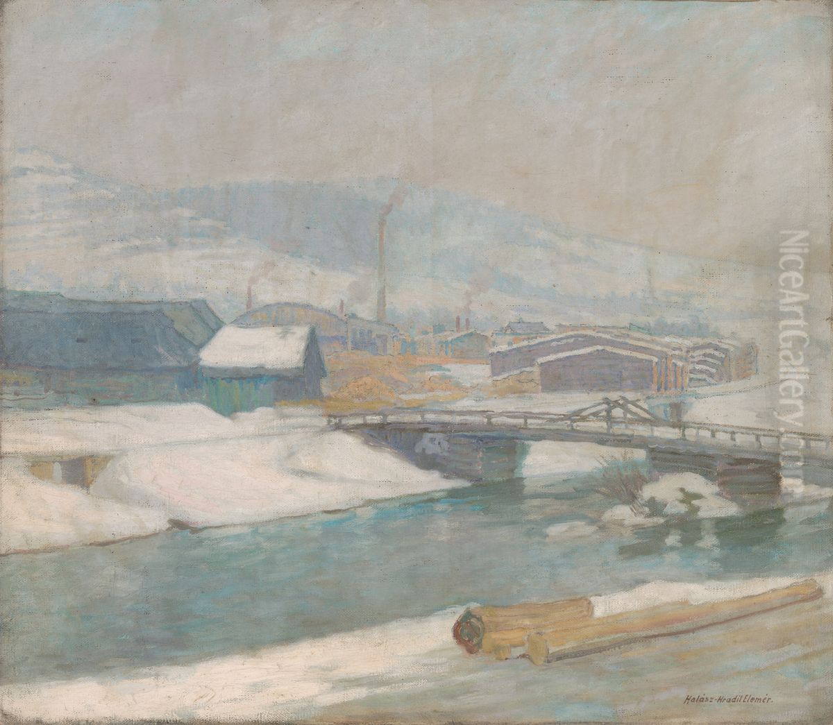 Margecanska pila Oil Painting by Elemir Halasz-Hradil