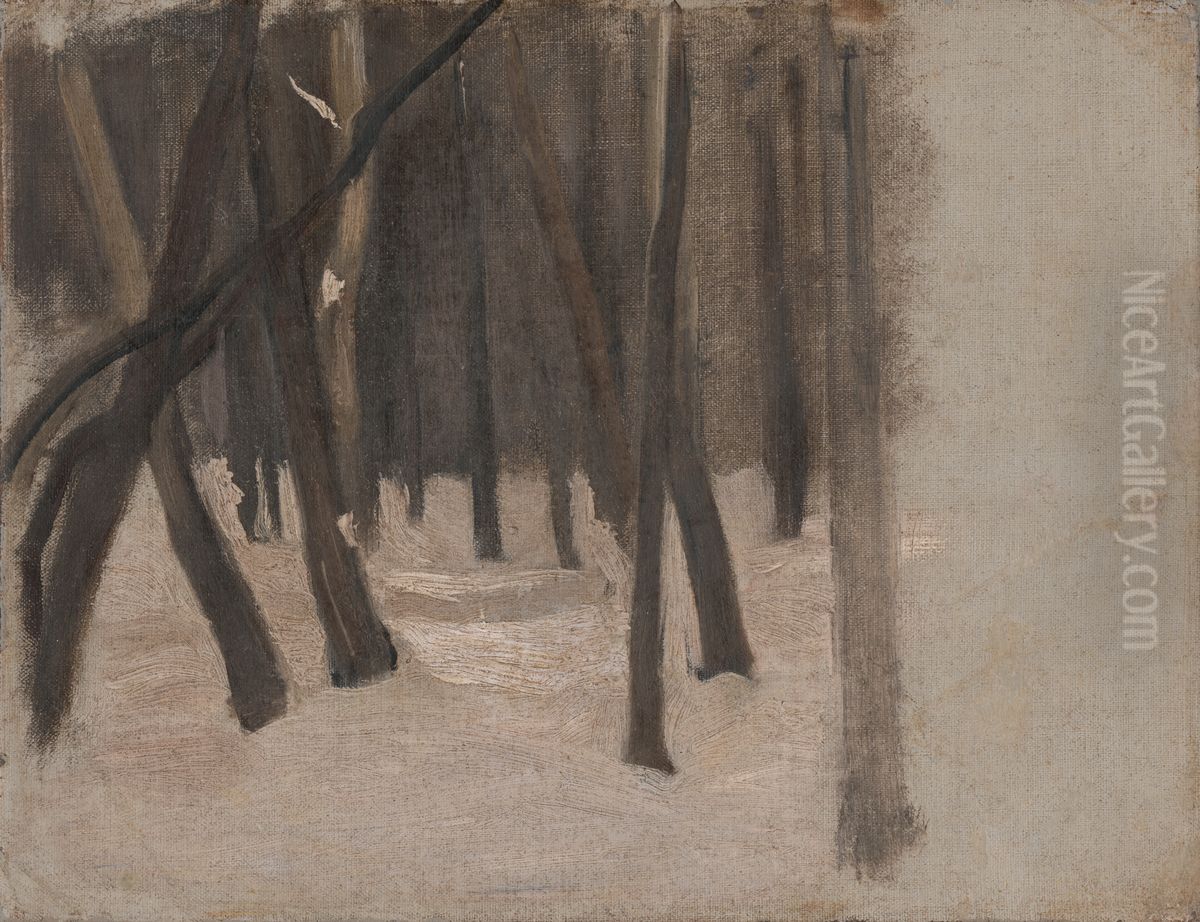 Na okraji lesa Oil Painting by Laszlo Mednyanszky