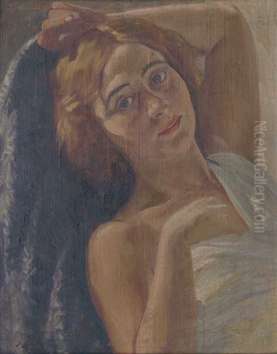 Portrait of Marta Krasovej Oil Painting by Ivan Zabota