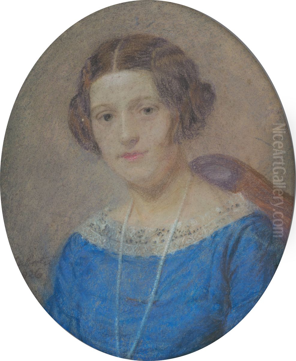 Portrait of mrs. Lezovicovej Oil Painting by Ivan Zabota