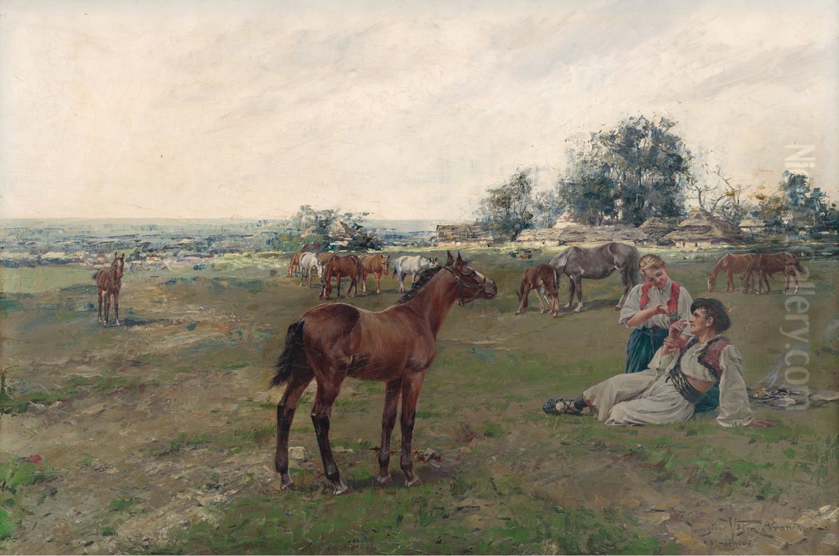 Nemy svedok lasky Oil Painting by Jaroslav Vesin