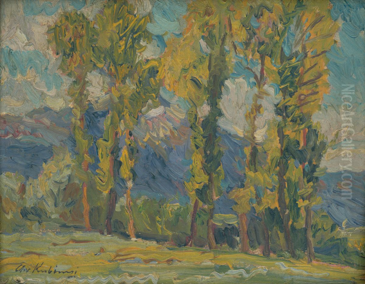 Studia krajiny Oil Painting by Alexander Kubinyi