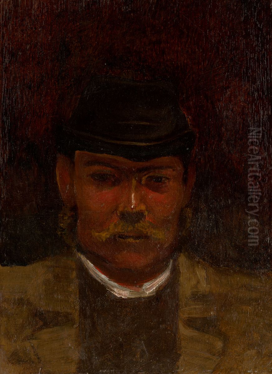 Muz s bradou Oil Painting by Laszlo Mednyanszky