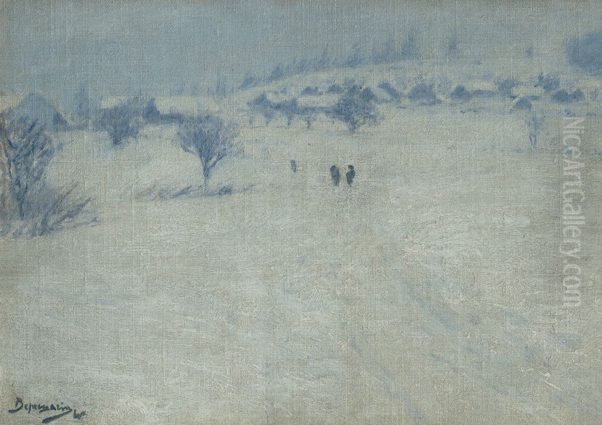 Zimna krajinka Oil Painting by Vasily Vereshchagin