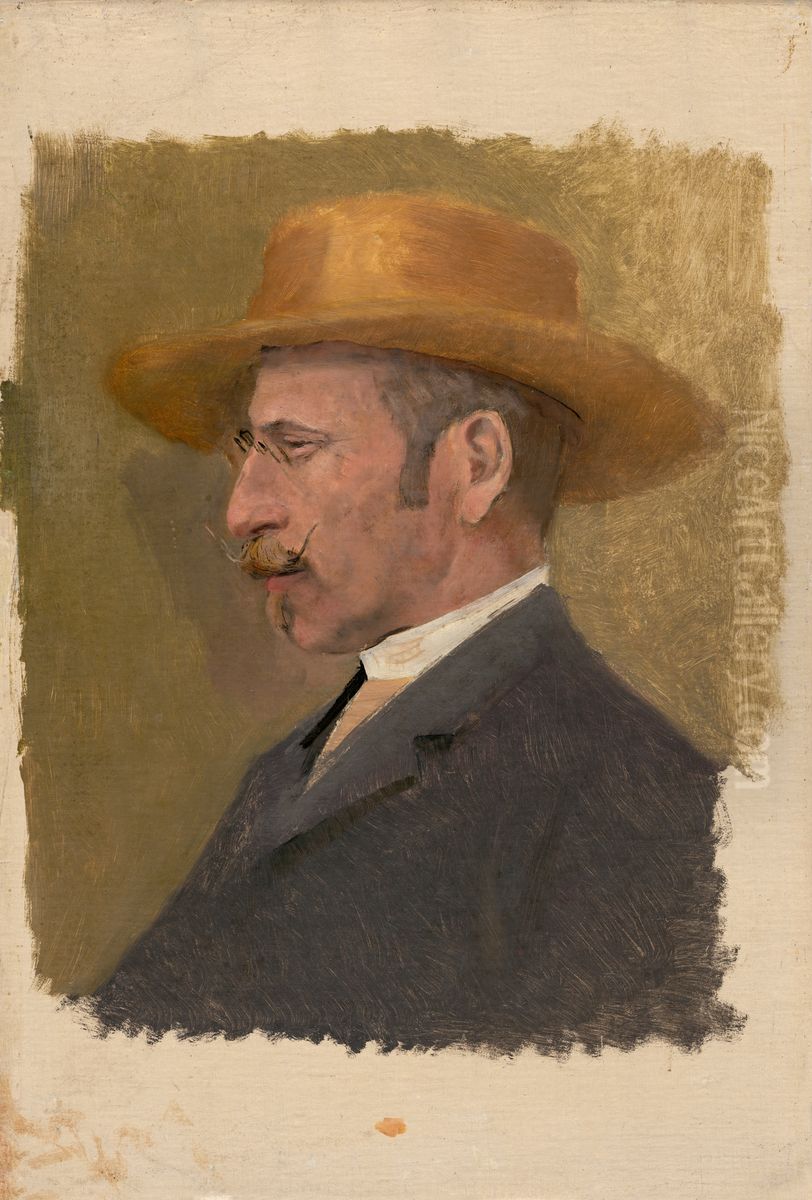 Svihak v zltom klobuku Oil Painting by Laszlo Mednyanszky