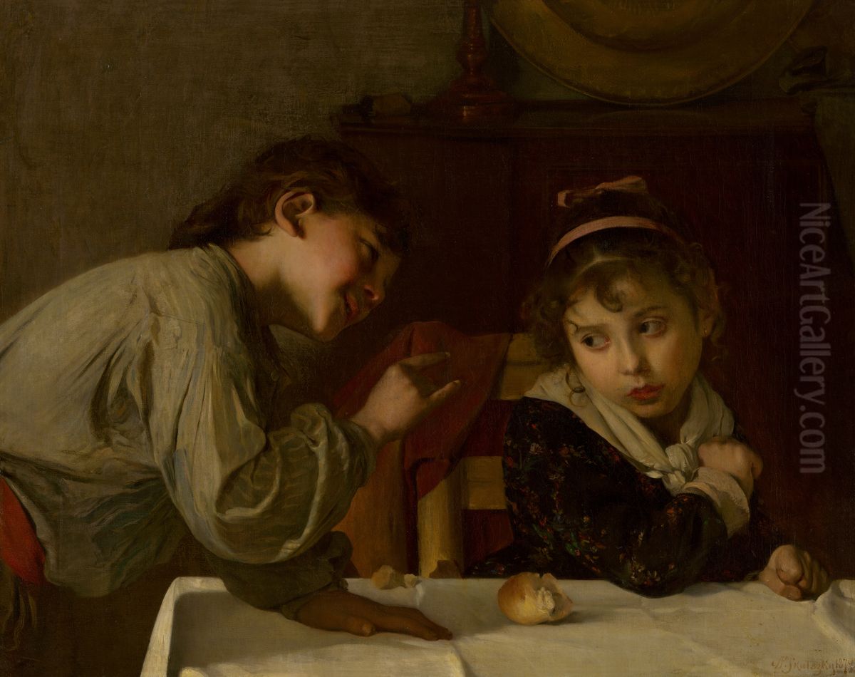 Deti Oil Painting by Dome Skuteczky