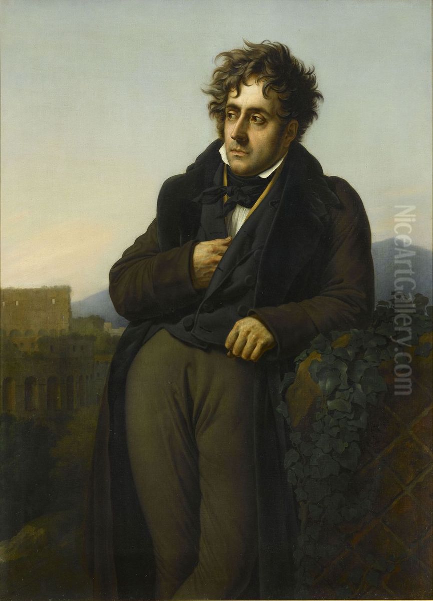 Portrat des Chateaubriand Oil Painting by Anne-Louis Girodet de Roucy-Triosson