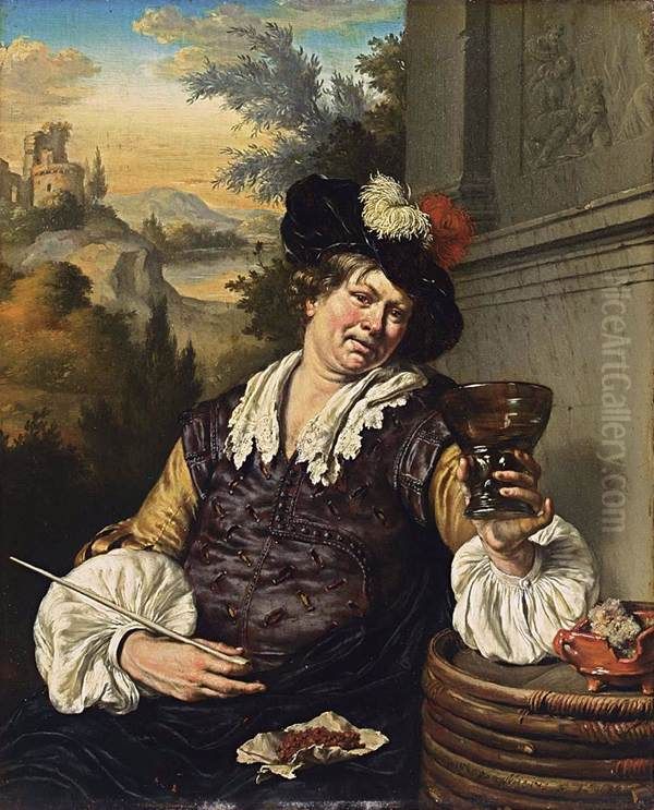 Seated Man Oil Painting by Willem Van Mieris Leiden