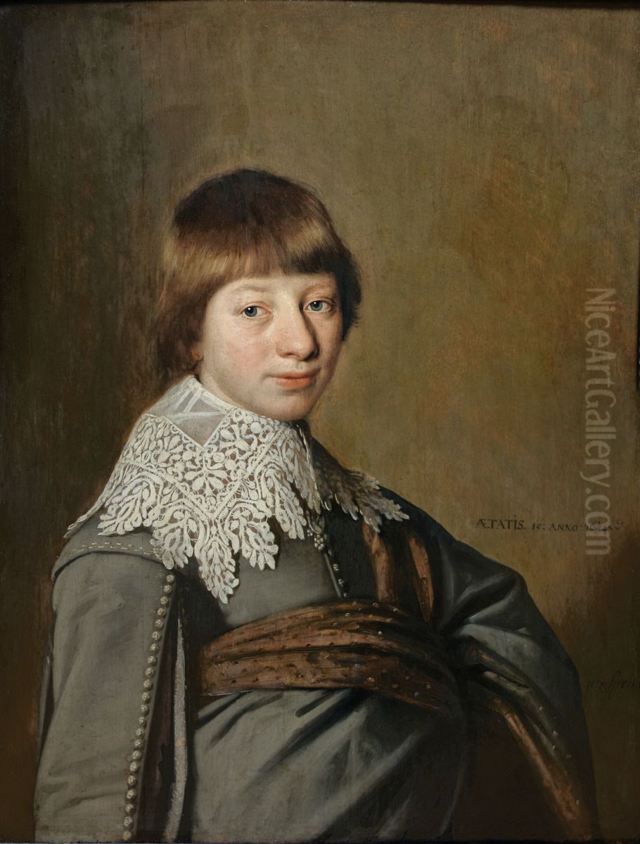 Portrait de jeune garcon Oil Painting by Johannes Cornelisz Verspronck