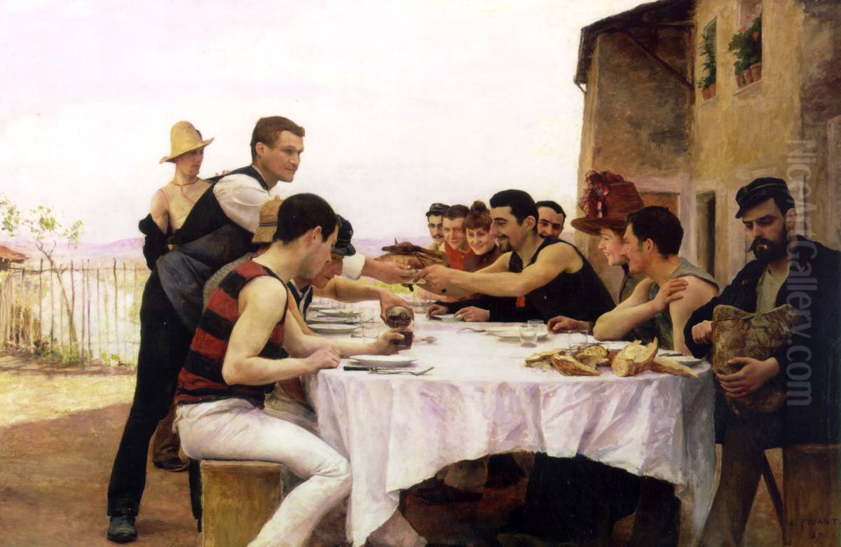 The Meurthe Boating Party Oil Painting by Friant Emile