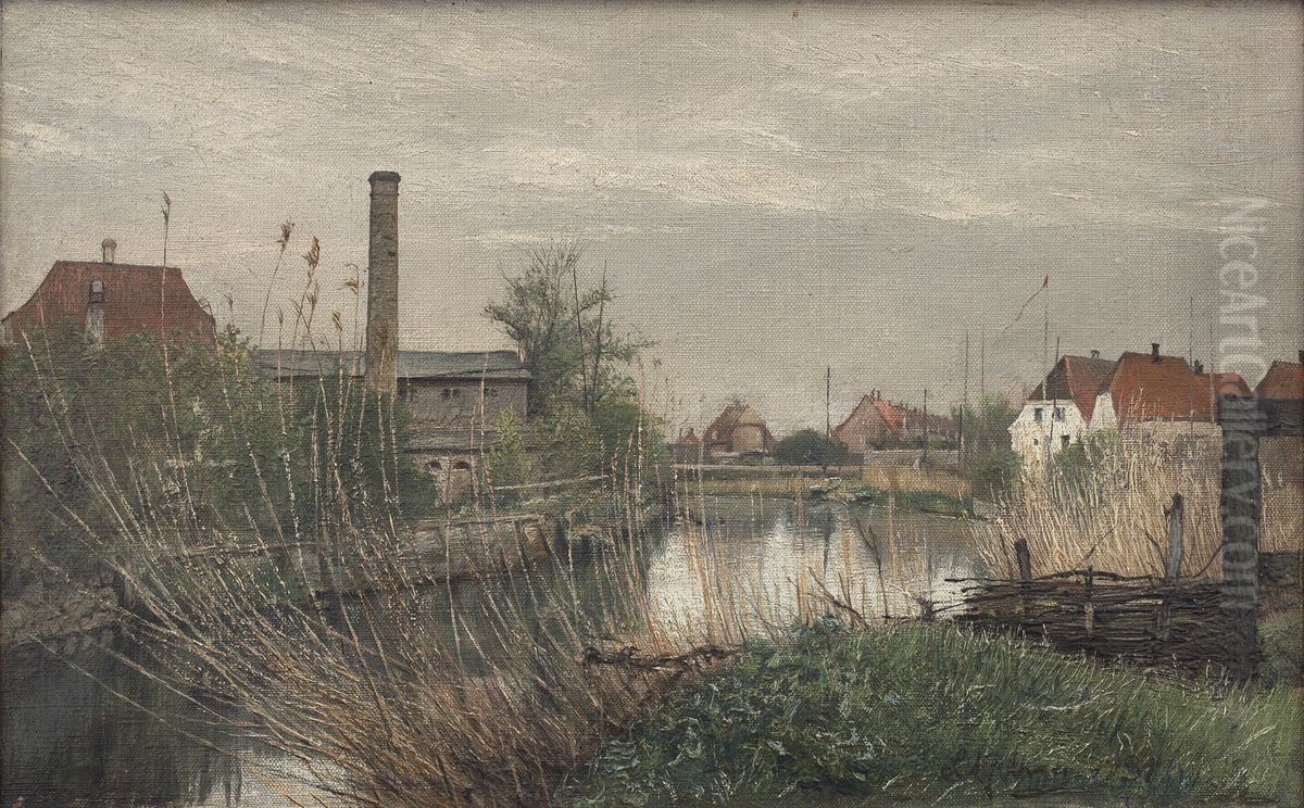 Forarsdag ved Koge a Oil Painting by Laurits Andersen Ring