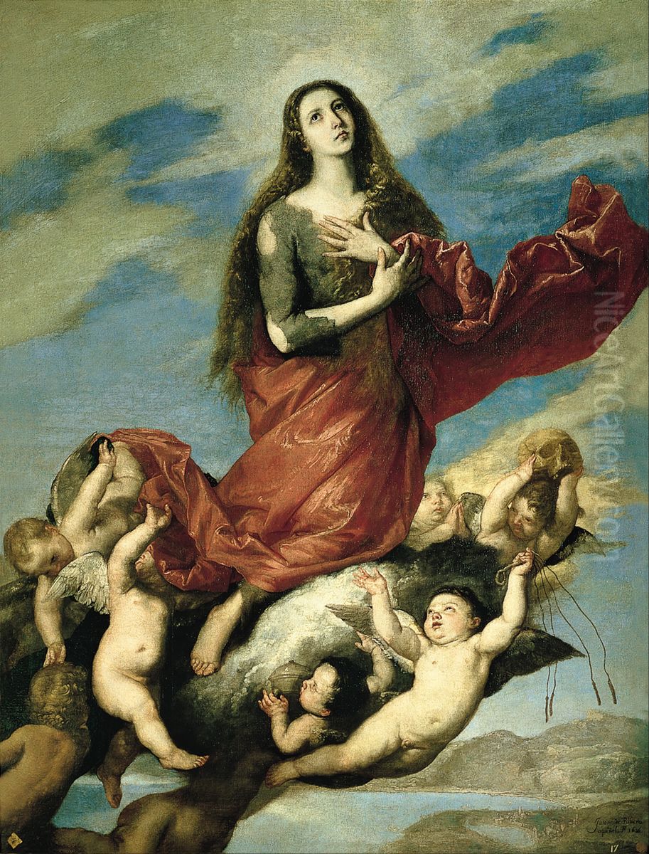Asuncion de la Magdalena Oil Painting by Jusepe de Ribera