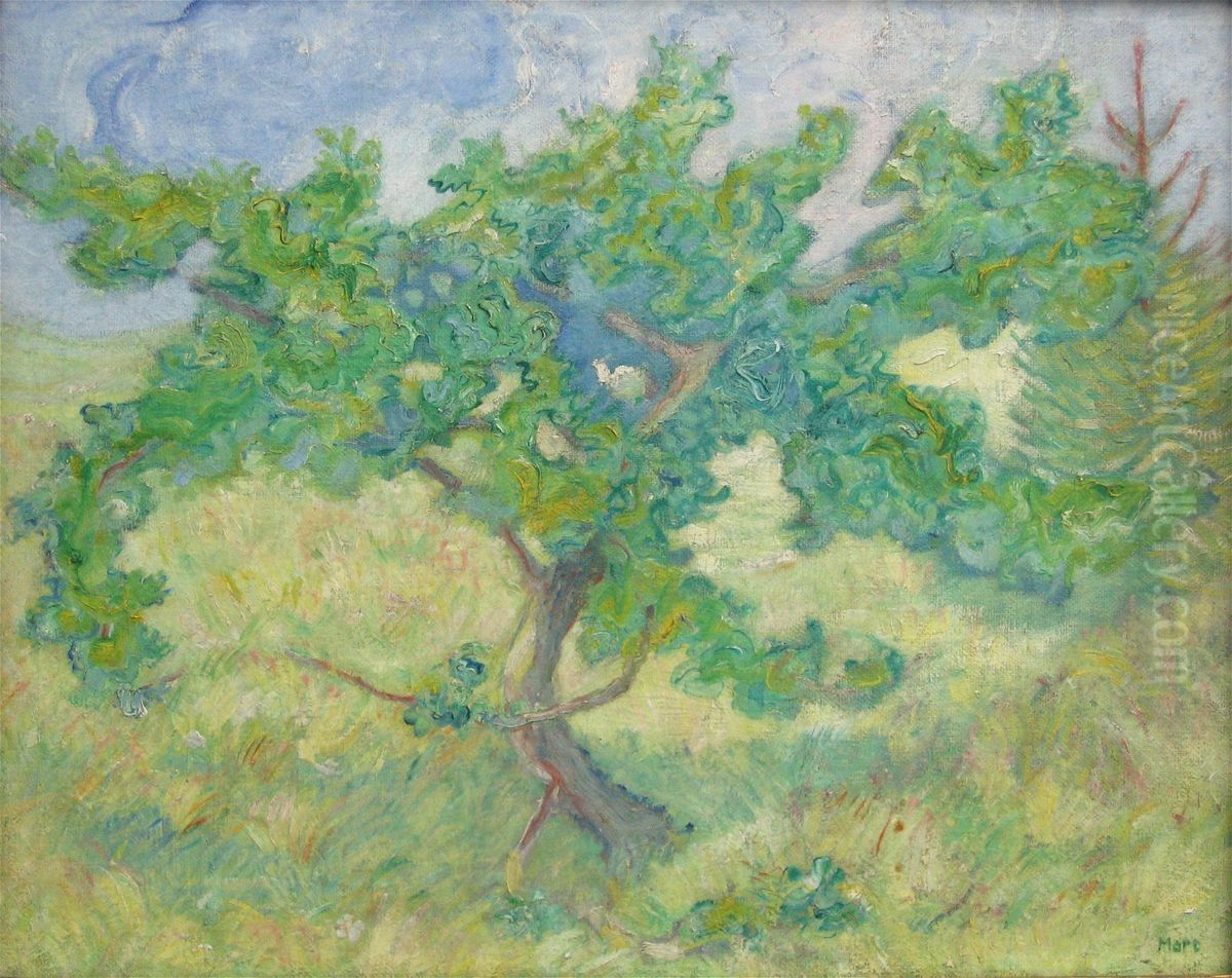 Little oak tree Oil Painting by Franz Marc