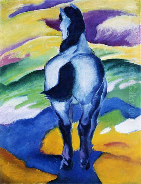Blaues Pferd II Oil Painting by Franz Marc