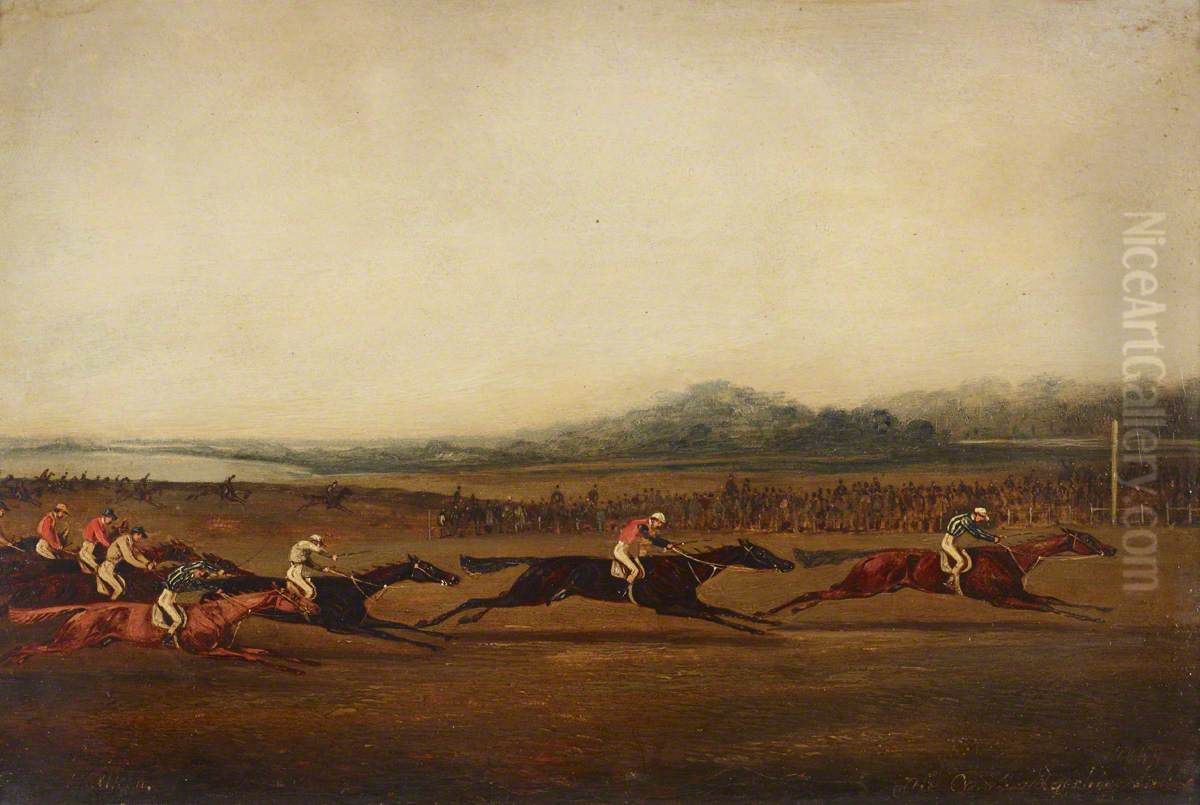 The Cambridgeshire Stakes, Newmarket, 1849 Oil Painting by Henry Thomas Alken