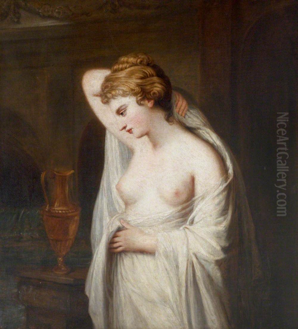 Woman at the Bath Oil Painting by William Hoare