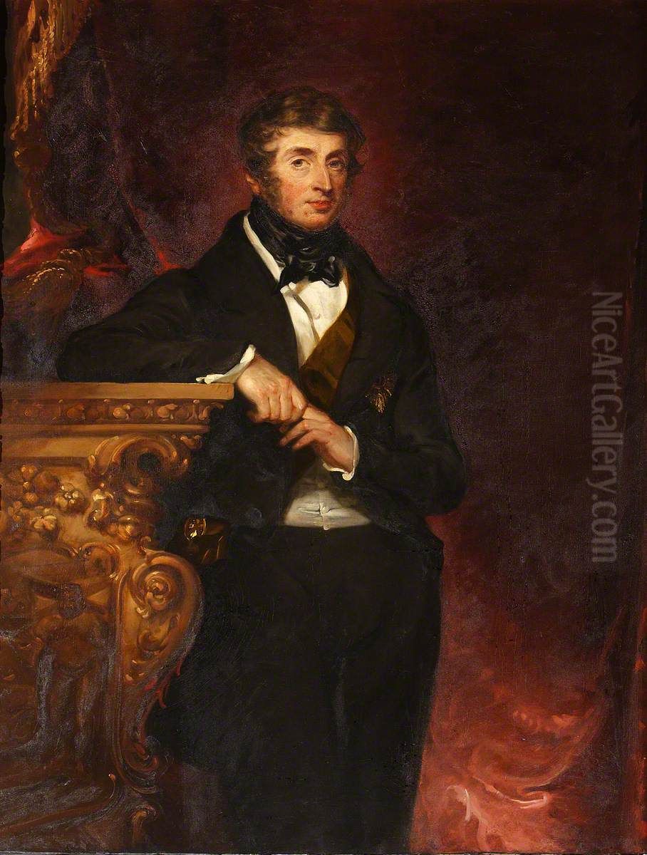 Charles Brudenell-Bruce, 2nd Earl and 1st Marquess of Ailesbury (1773-1856) Oil Painting by John Hayter
