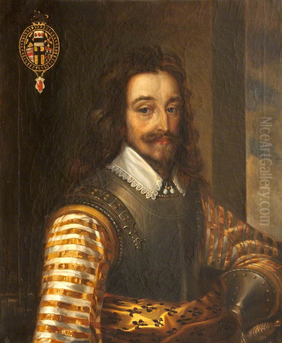 Sir Edward Dering, 1st Bt (1598-1644) (after Cornelius Johnson) Oil Painting by Rebecca Dulcibella Orpen