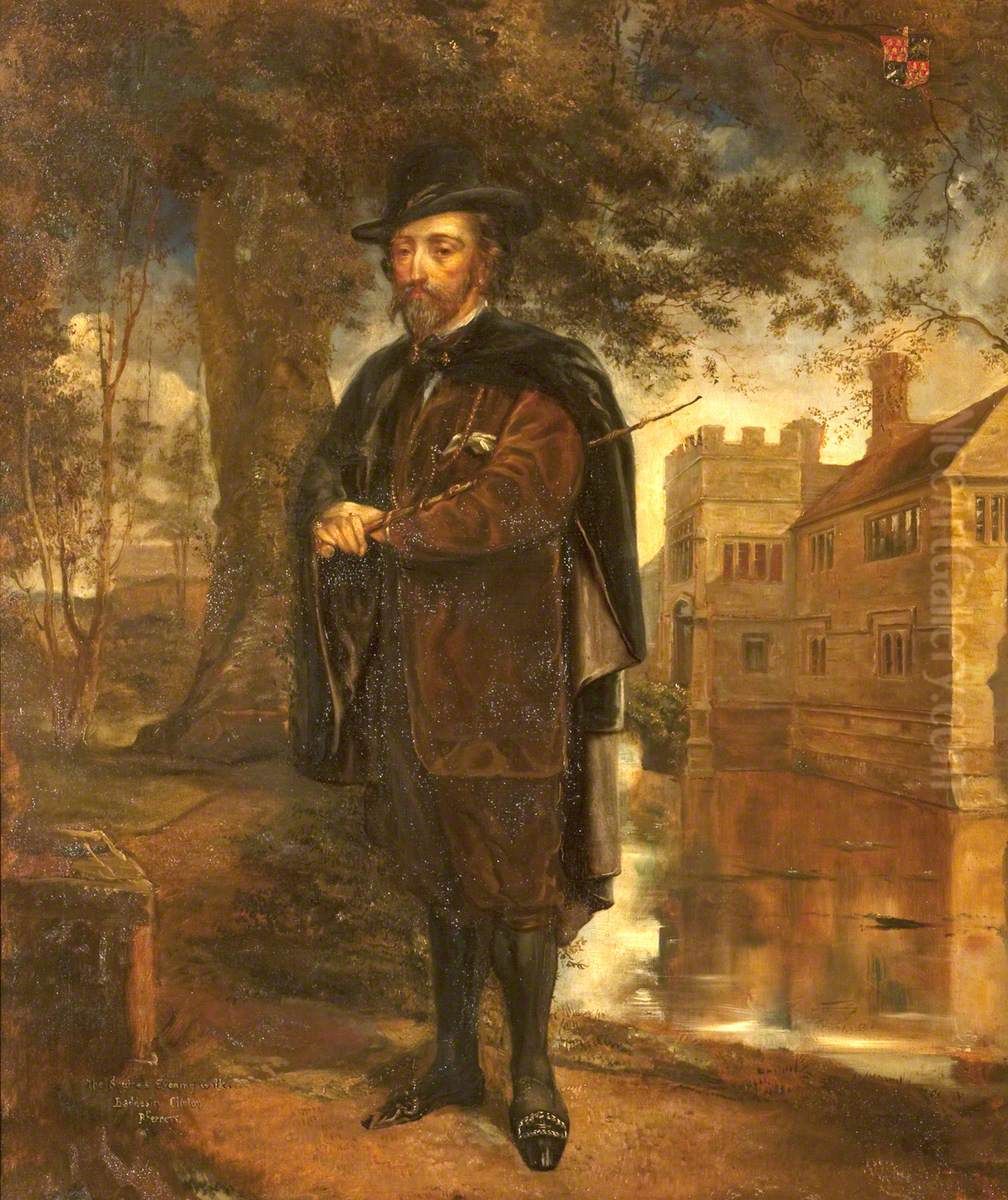 'The squire's evening walk' Oil Painting by Rebecca Dulcibella Orpen