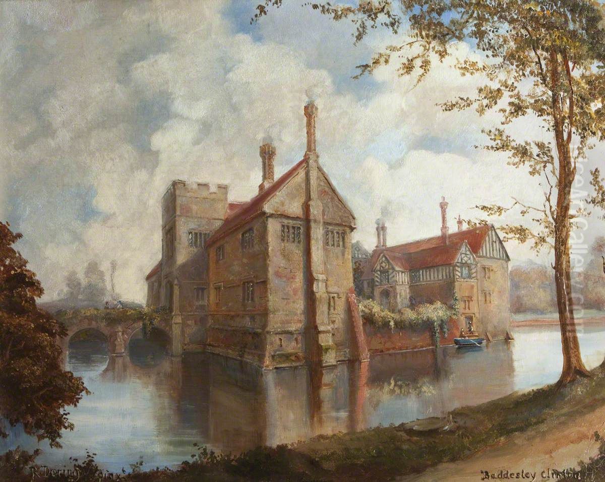View of Baddesley Clinton from the North East Oil Painting by Rebecca Dulcibella Orpen