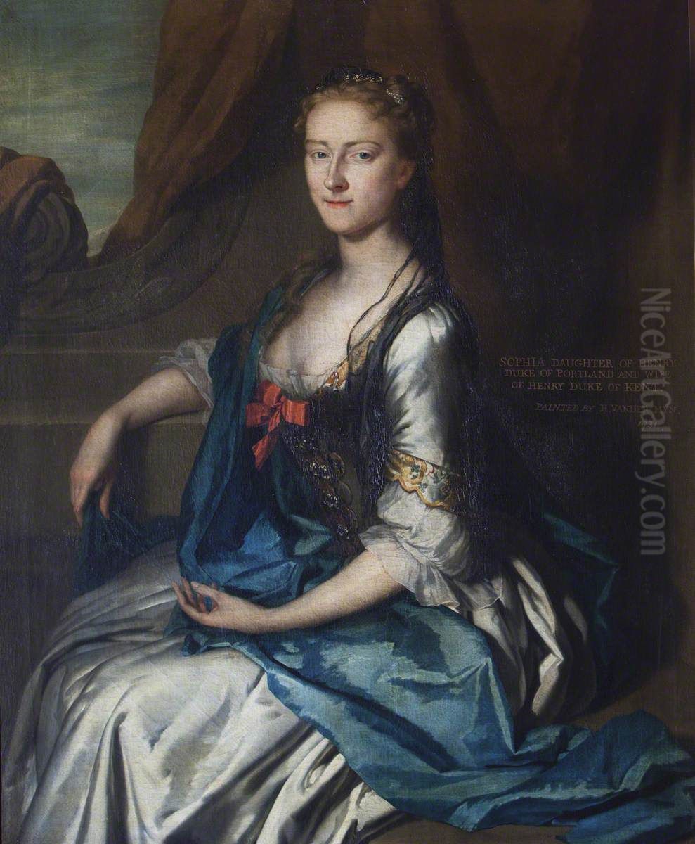 Lady Sophia Bentinck, Duchess of Kent (1701 - 1741) Oil Painting by Herman van der Mijn