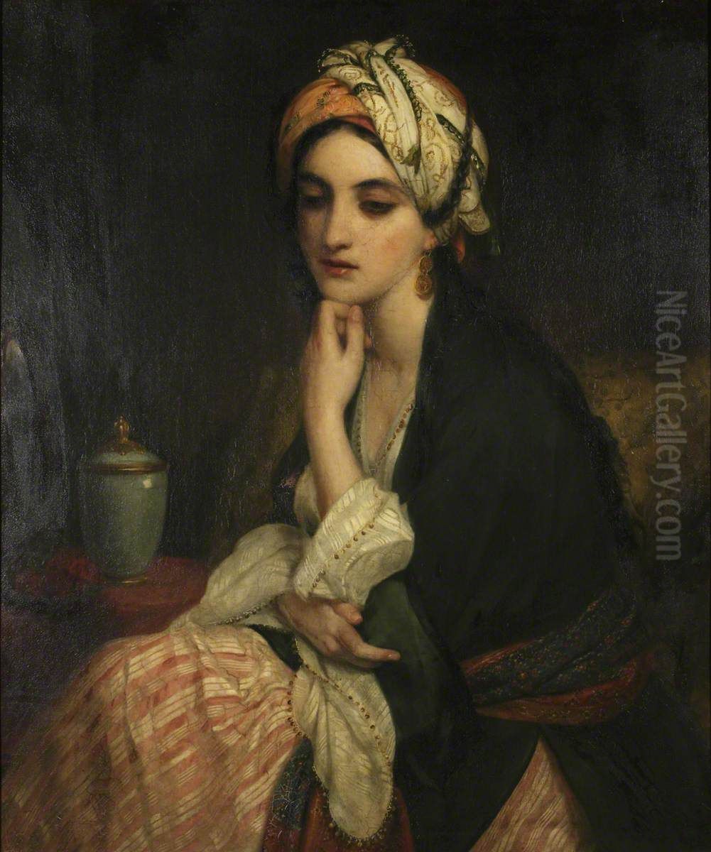 Lady in Persian Dress Oil Painting by Frederick Richard Pickersgill