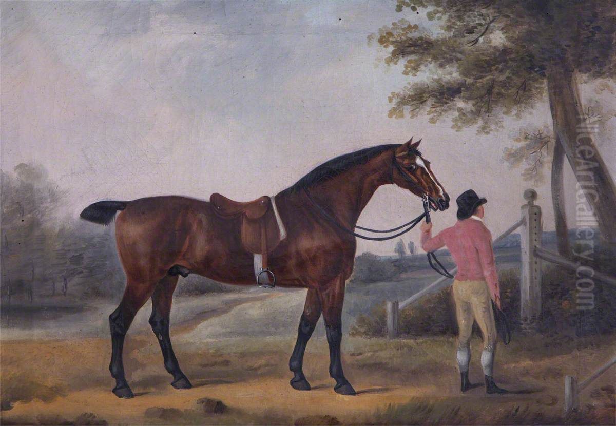 Huntsman and Horse Oil Painting by Henry Bernard Chalon