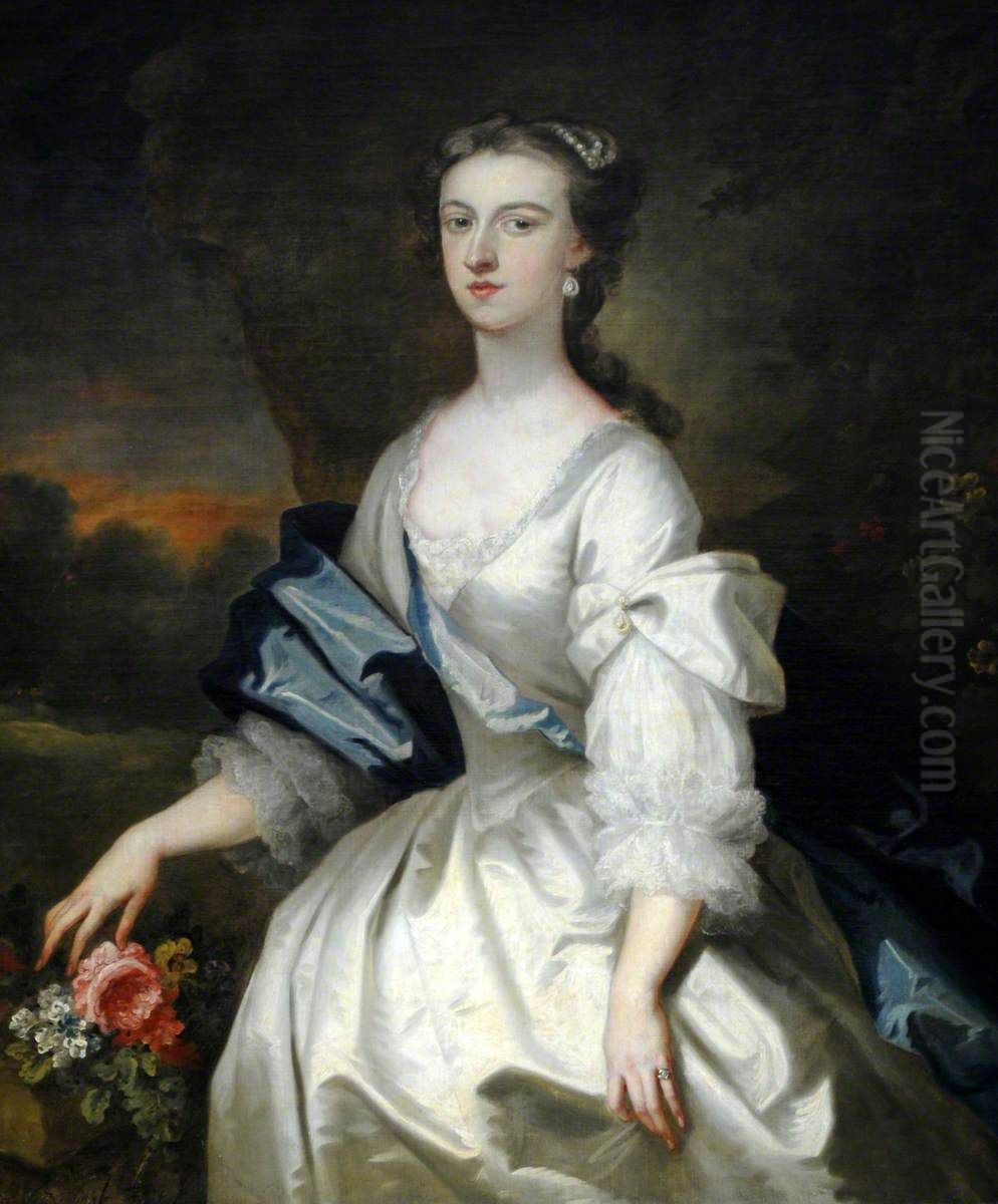 Catherine Harpur, Lady Gough (d.1740) Oil Painting by John Vanderbank