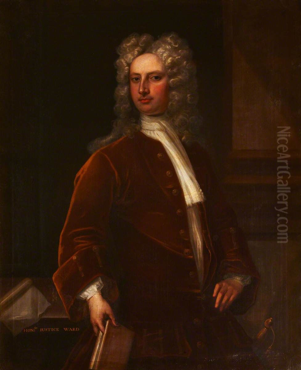 Judge Michael Ward (1683 - 1759) Oil Painting by Charles Jervas