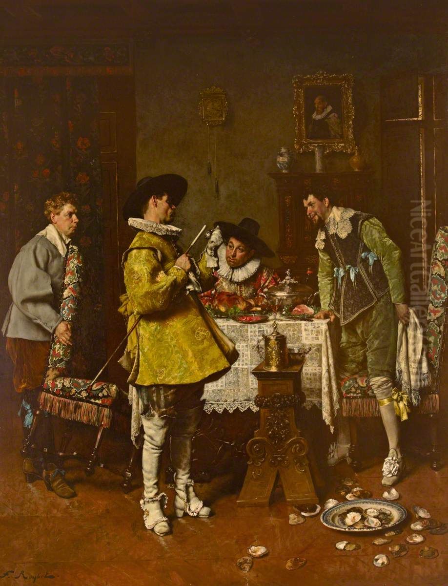 The Late Arrival Oil Painting by Ferdinand Roybet