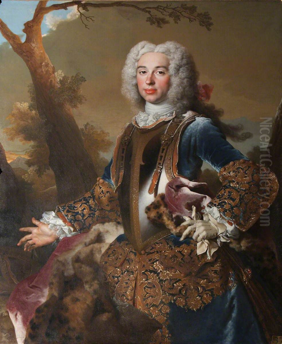 Sir Robert Throckmorton, 4th Bt (1702-1791) Oil Painting by Nicolas de Largilliere