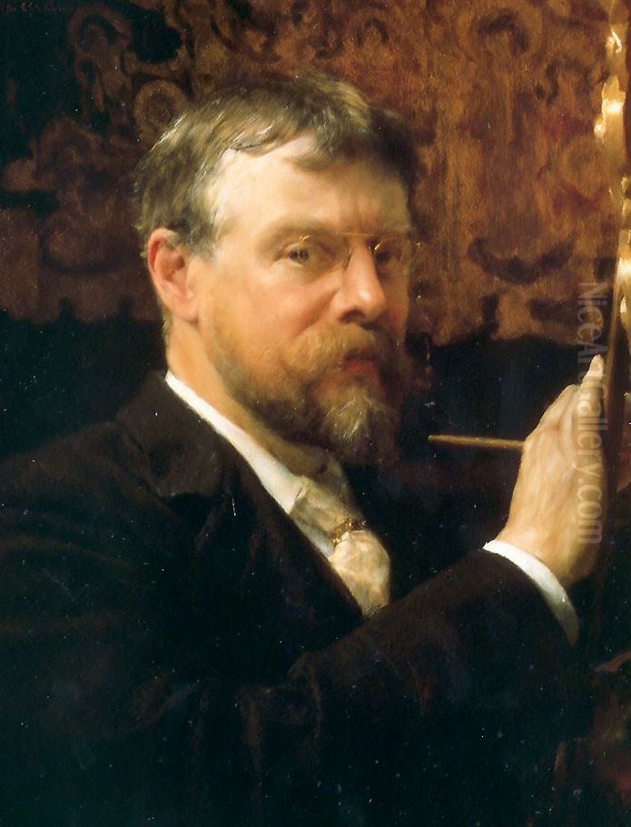 Self portrait Oil Painting by Lawrence Alma-Tadema