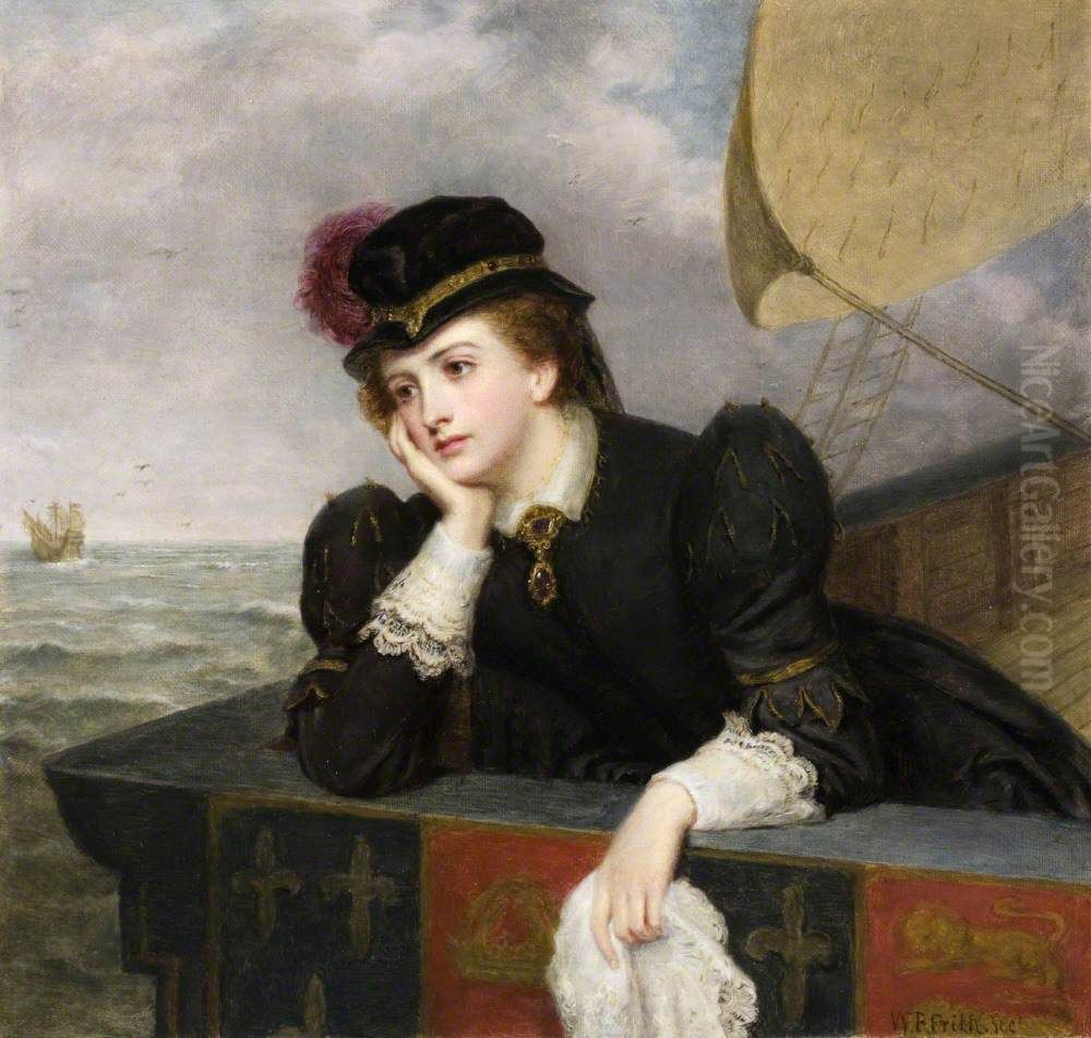 Mary Queen of Scots bidding Farewell to France, 1561 Oil Painting by William Powell Frith