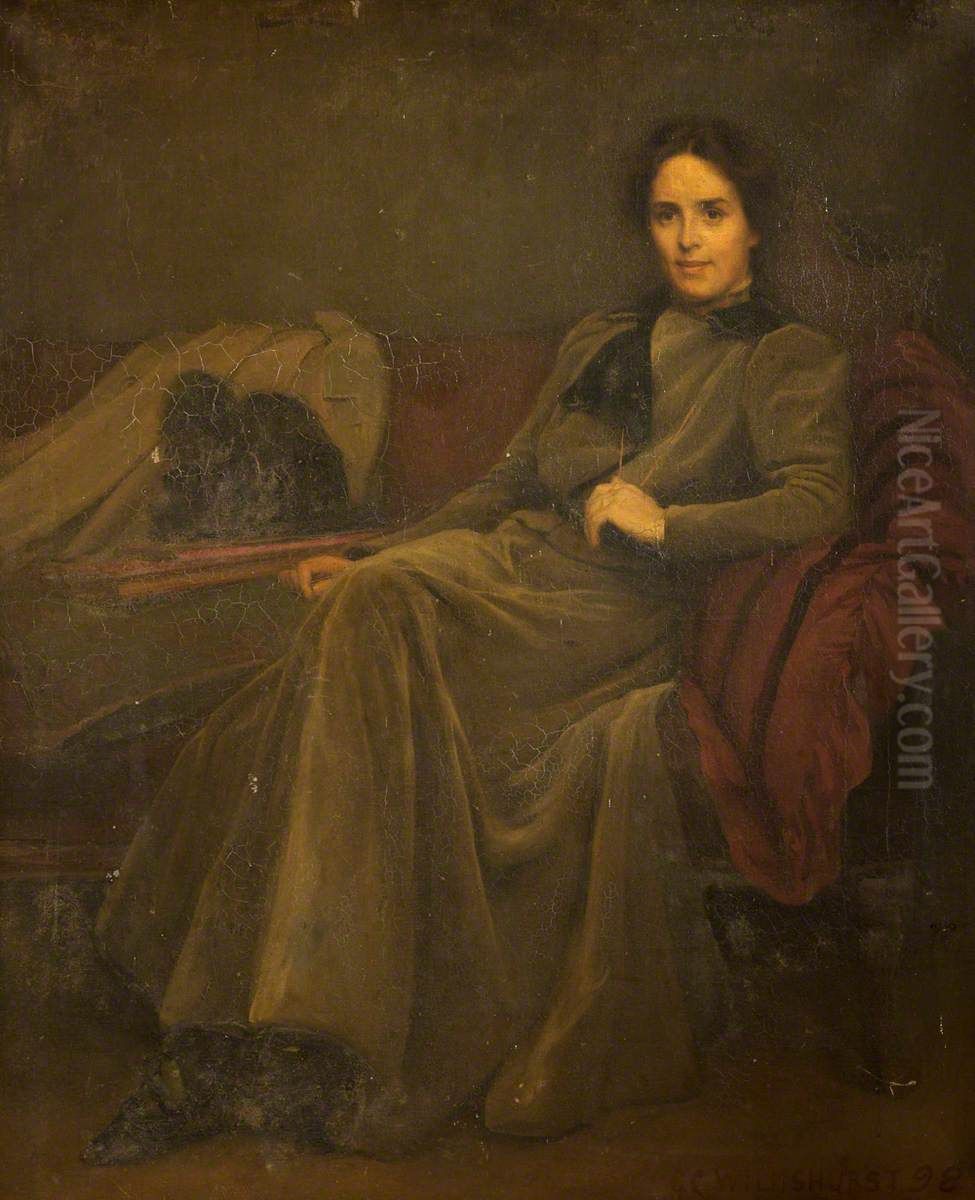Beatrice Wyndham, Mrs Channell Oil Painting by George Cecil Wilmshurst