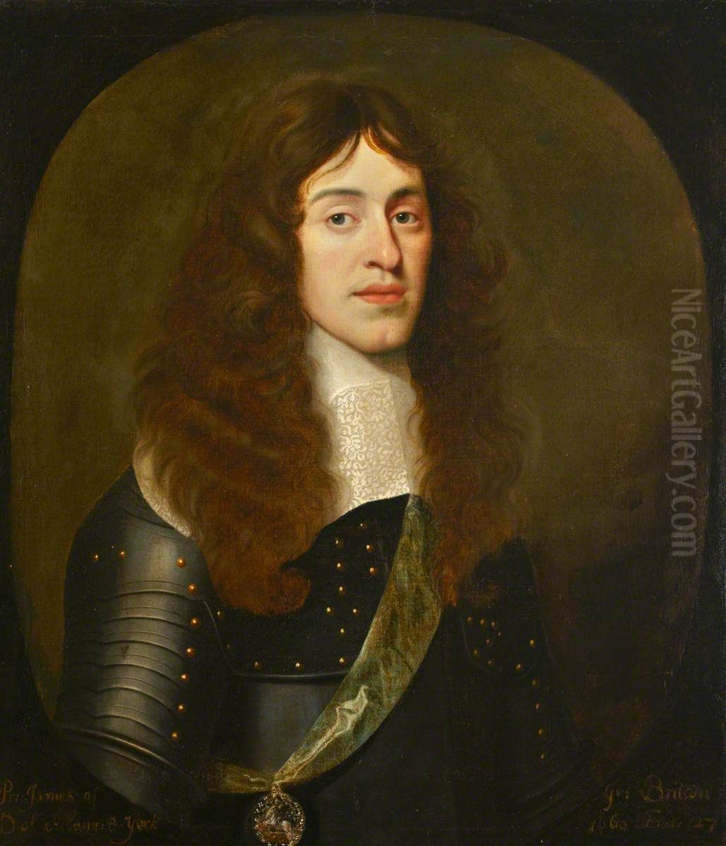 King James II (1633-1701) as Duke of York, aged 27 Oil Painting by Simon Luttichuys