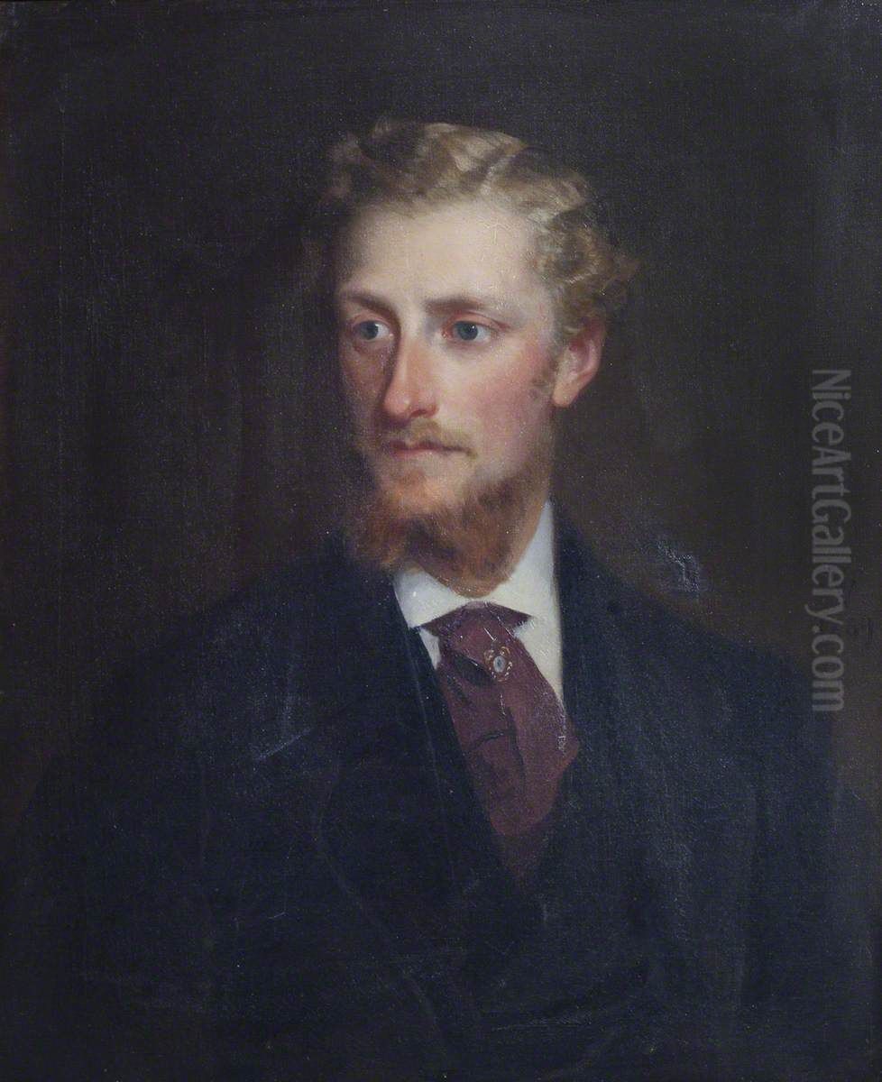 Edmund Langton (1841-1876) Oil Painting by Theodore Blake Wirgman