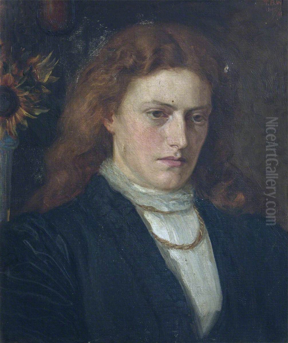 An Unknown Young Woman Oil Painting by Theodore Blake Wirgman