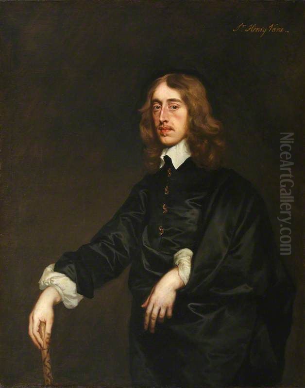 An Unknown Gentleman, called Sir Henry Vane the younger (1613-1632) but possibly William Alington, 1st Baron Alington of Killard (1610/11-c.1648) Oil Painting by Peter Lely