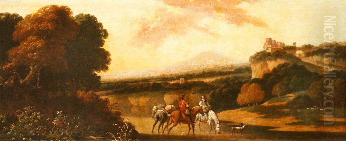 Landscape with Travellers Oil Painting by Abraham Begeyn