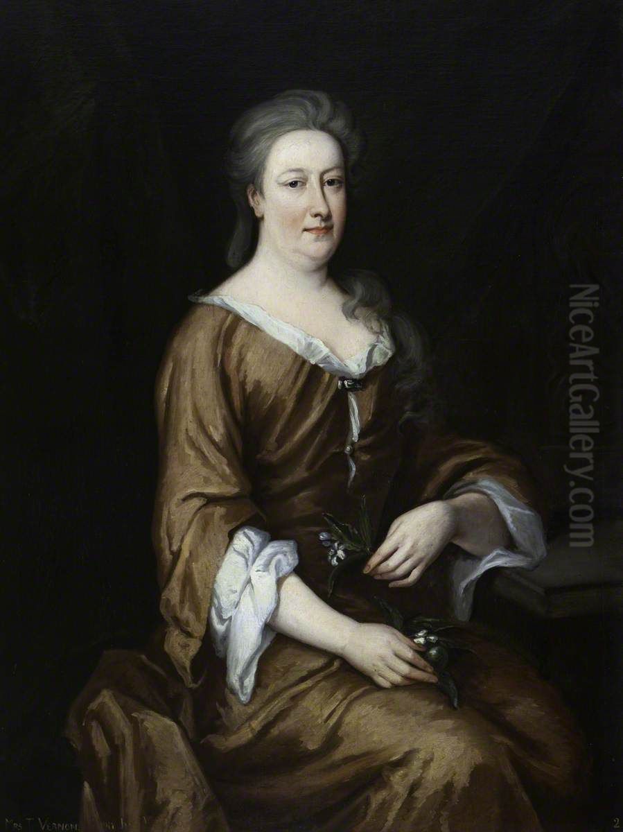 Mary Keck, Mrs Thomas Vernon (d.1733) Oil Painting by John Vanderbank